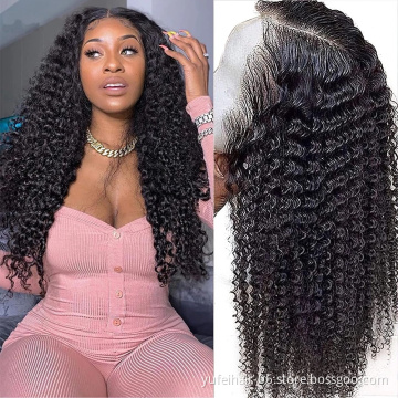 Unprocessed Brazilian Human Hair HD Full Lace Wig Vendors Water Wave Virgin Cuticle Aligned Full Swiss Lace 100% Human Hair Wig